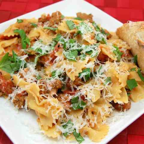 Farfalle Pasta with Sausage