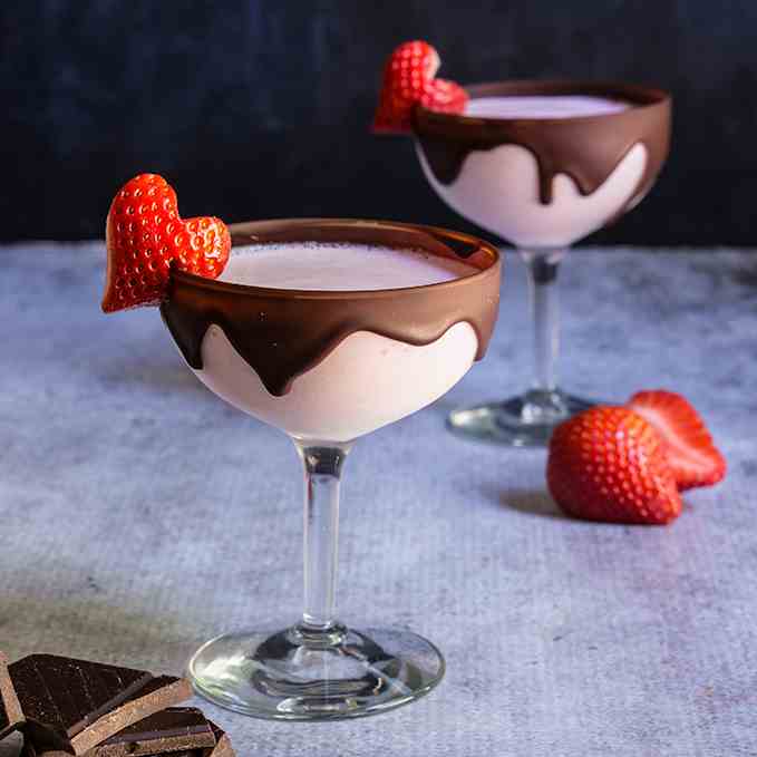 Chocolate strawberry martini