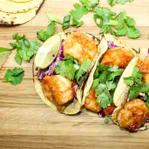 Sweet - Spicy Asian Shrimp Tacos