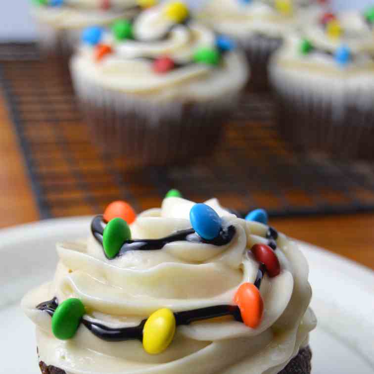 Christmas Lights Cupcakes