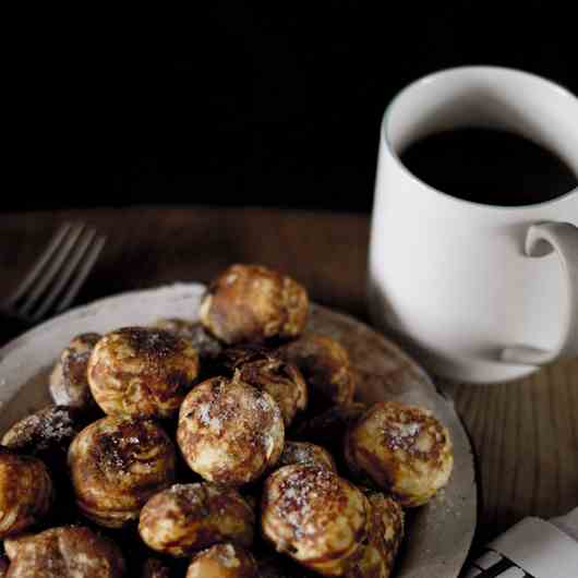 Ebelskivers with Cinnamon Apple Stuffing