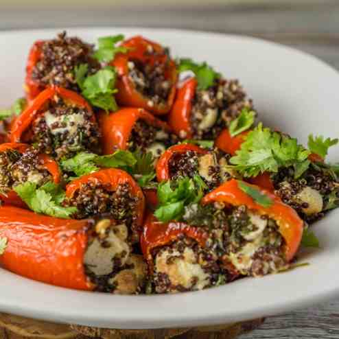 Quinoa Stuffed Mini Bell Peppers