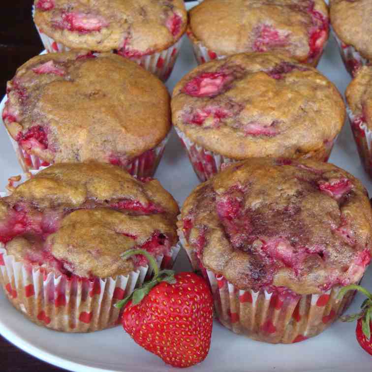 Strawberry Yogurt Muffins