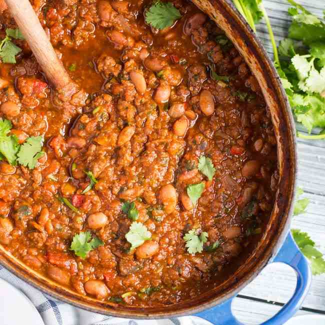 Oven Roasted Chilli with Hidden Vegetables