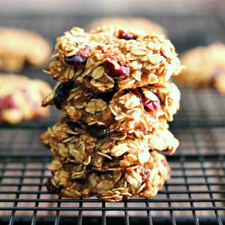 Healthy Cranberry Oatmeal Breakfast Cookie