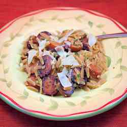 Orzo with Sausage and Dried Cranberries