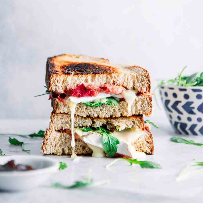 Roasted Rhubarb Brie Sandwich