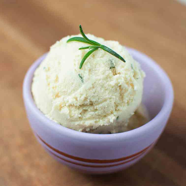 rosemary - brown sugar ice cream