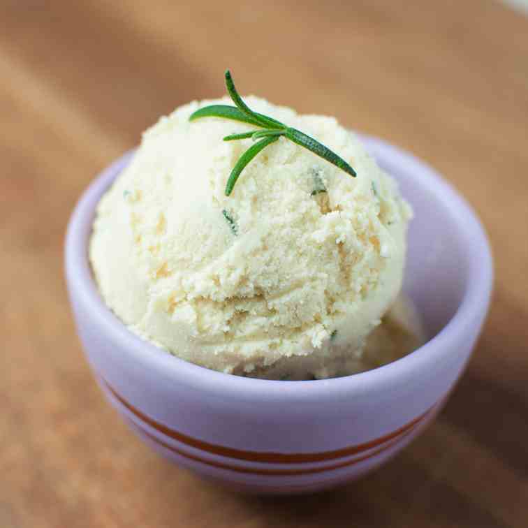 rosemary - brown sugar ice cream 