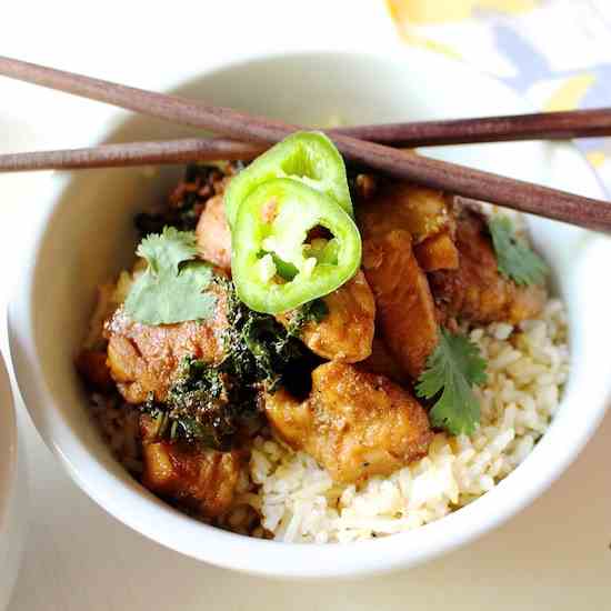 Kale and Jalapeño Chicken Bowls