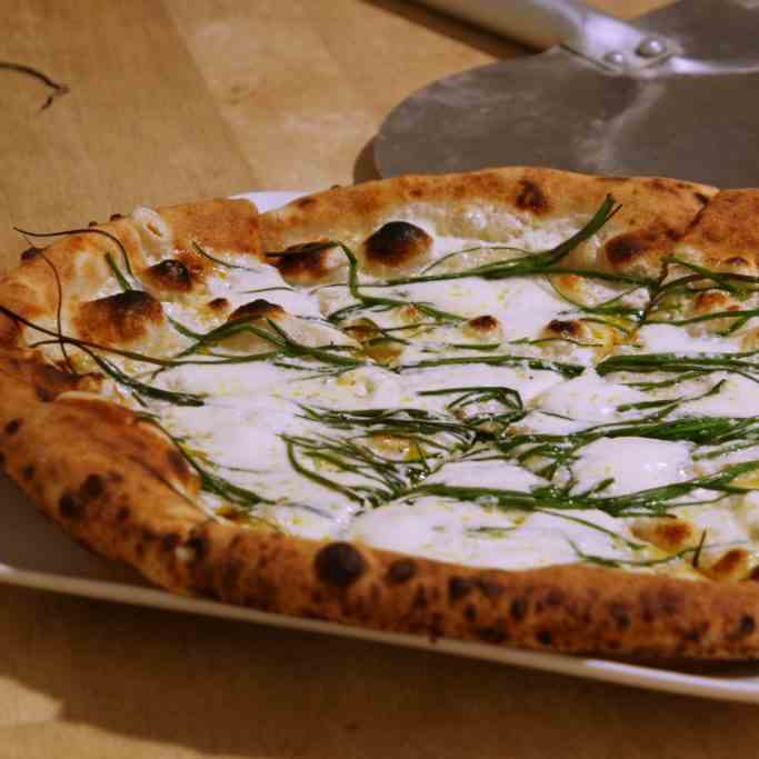 Burrata, Chive - Truffle Salt Pizza