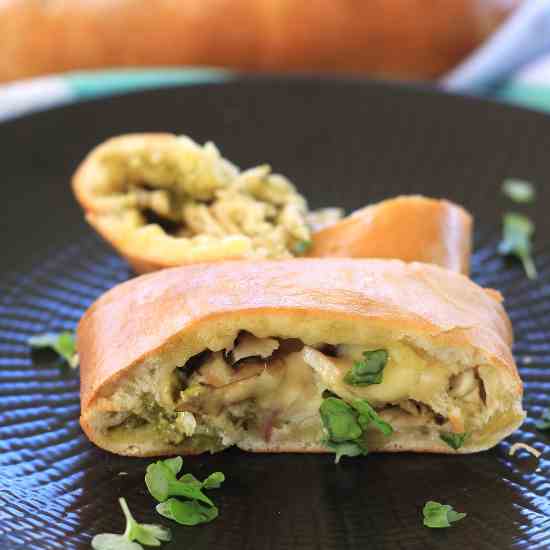 Pesto Chicken Calzone