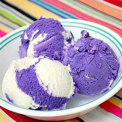 Purple Yam (Ube) Swirl Ice Cream