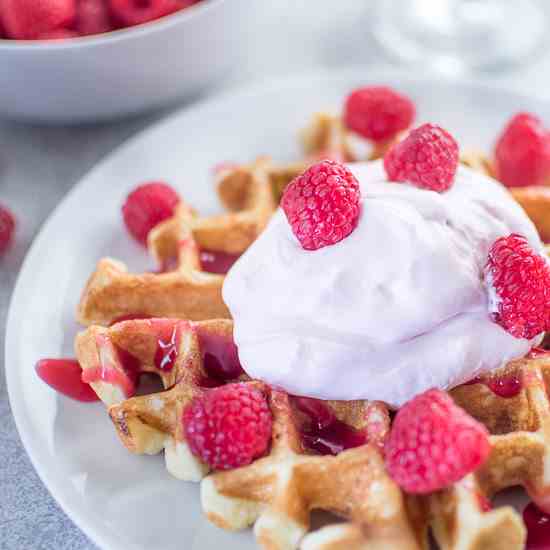 Waffles - Raspberry Champagne Mascarpone