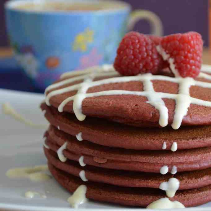 Red Velvet Pancakes