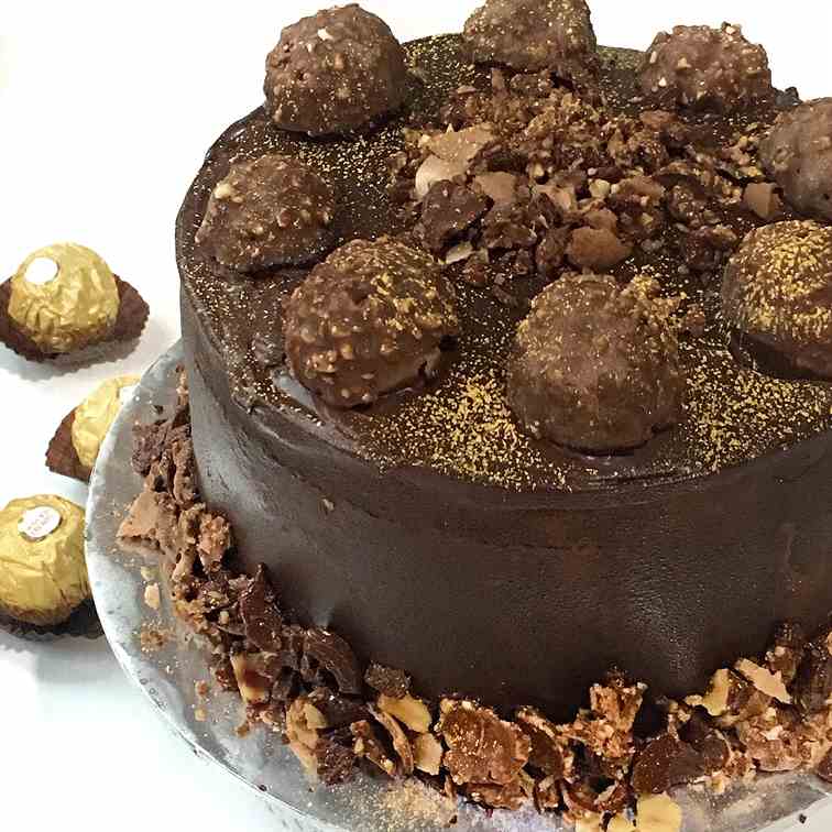 Ferrero Rocher Fudge Cake