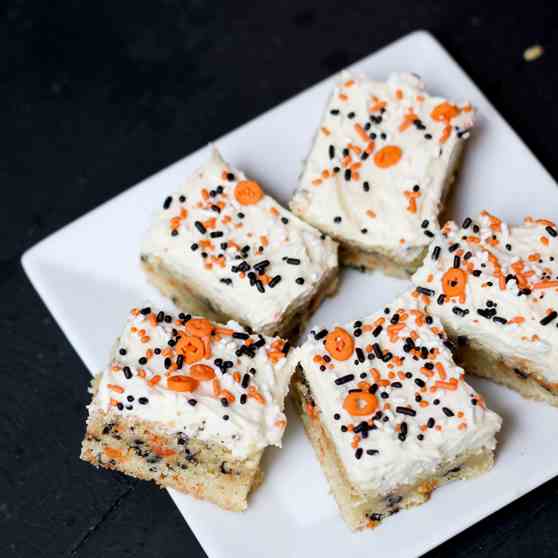 Cake Batter Blondie Bars