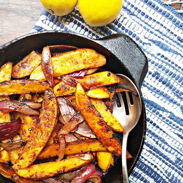 Cajun spiced potato wedges