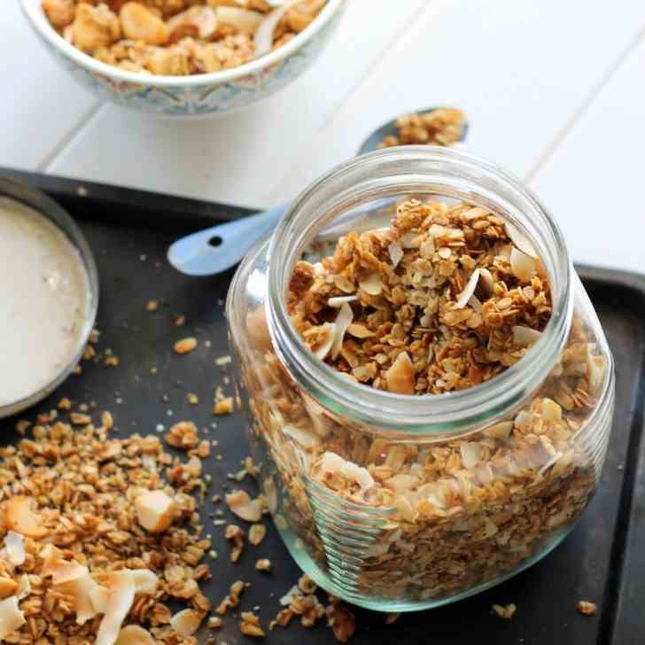 Coconut Macadamia Nut Granola