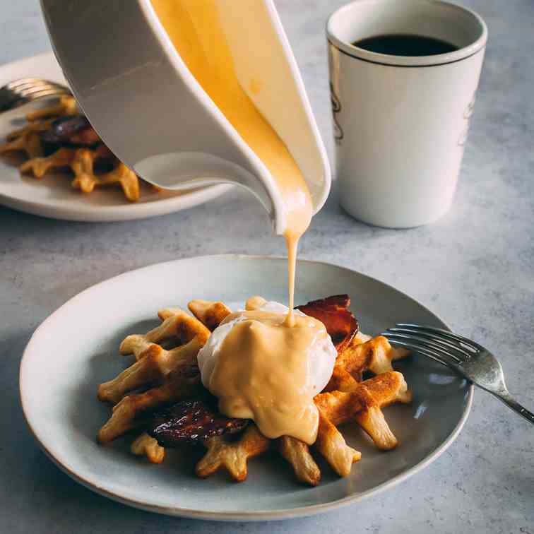 Deceptively simple mock hollandaise sauce