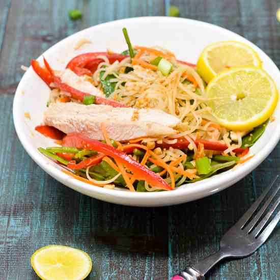 Thai Noodle Salad with Lime - Peanut Dress