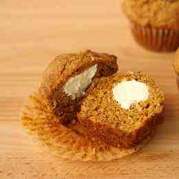 Cream Cheese-filled Carrot Muffins