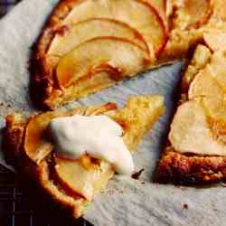 Caramelised Apple + Frangipane Tart