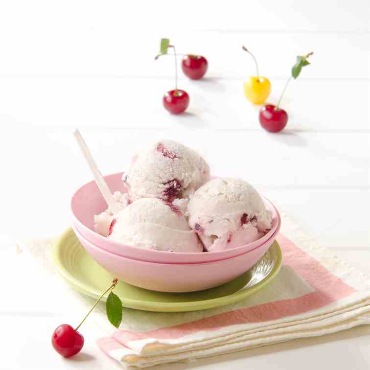 Cherry Vanilla Vegan Ice Cream