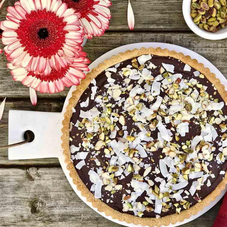 Coconut-Chocolate Almond Tart