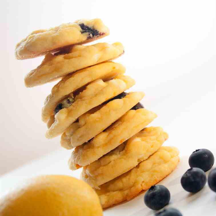 Lemon Blueberry White Chocolate Cookies