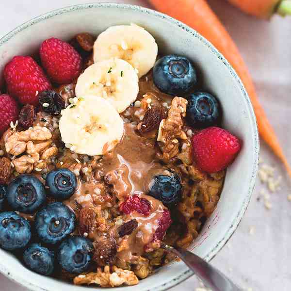 Creamy Vegan Carrot Cake Oatmeal