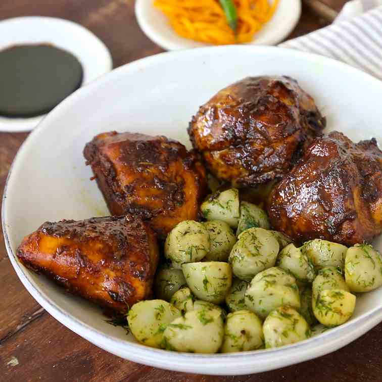 Spicy Roasted Molasses Chicken