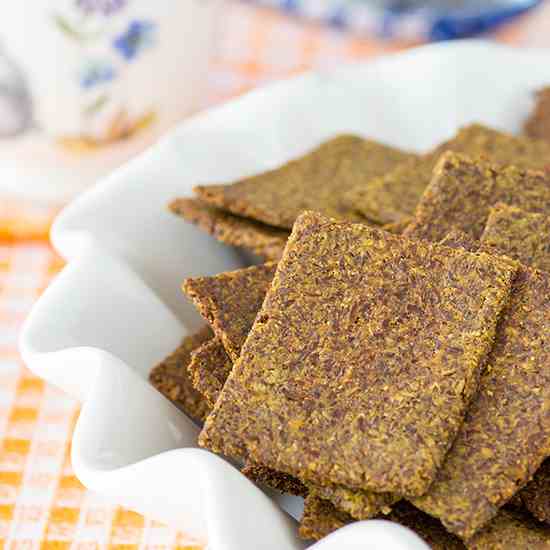 Sweet Potato Flax Crackers