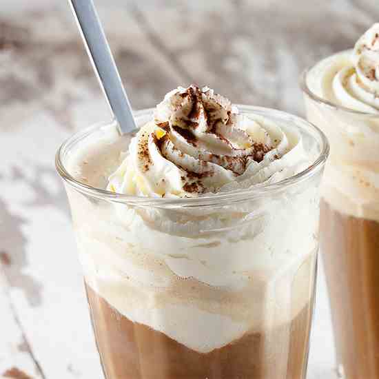 Vanilla ice cream coffee