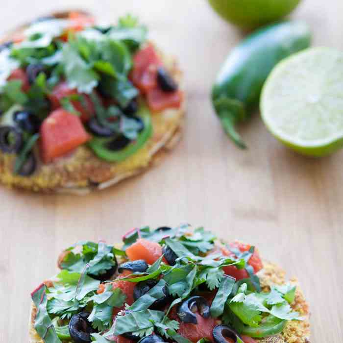 Vegan Mini Mexican Pizzas