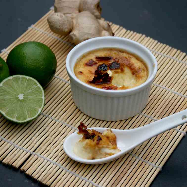 Coconut, Ginger and Lime Crème Brûlée