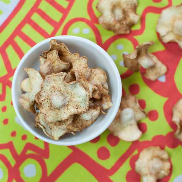 cinnamon sugar parsnip chips