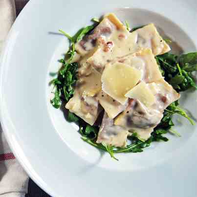 Roasted Beet and Pancetta Agnolotti