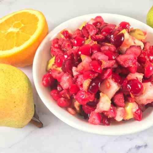 Pear Cranberry Salsa w- Ginger and Orange