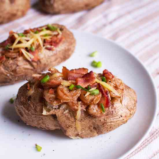 shrimp baked potatoes