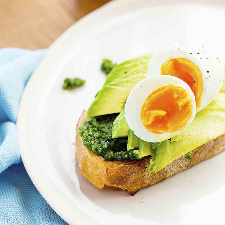 Pesto, Avocado - Egg on Sourdough