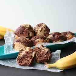Marbled Chocolate Banana Muffins