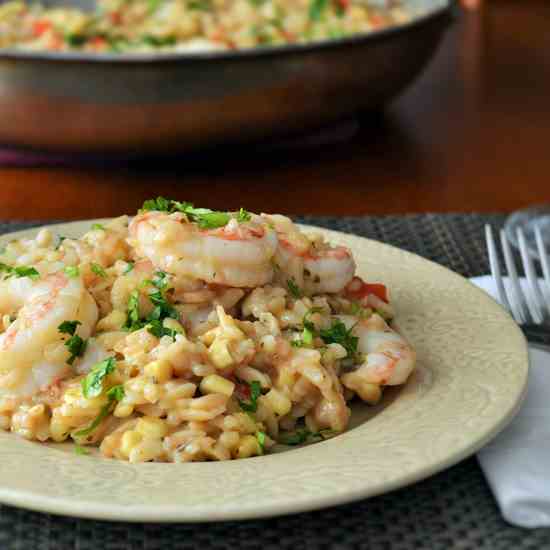 Shrimp Orzo Risotto