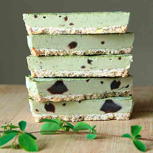 Green tea ice cream tart