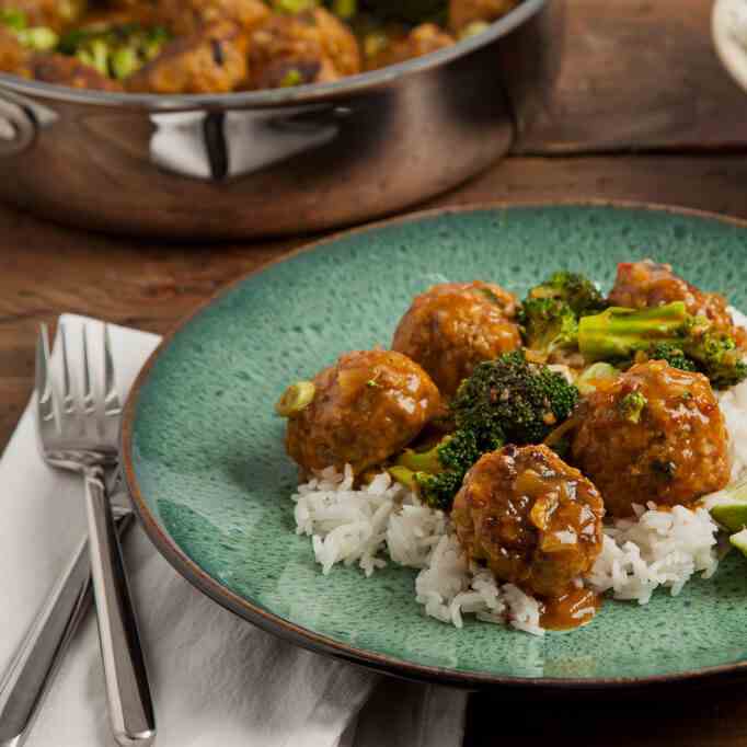 Coconut Curry Turkey Meatball Skillet