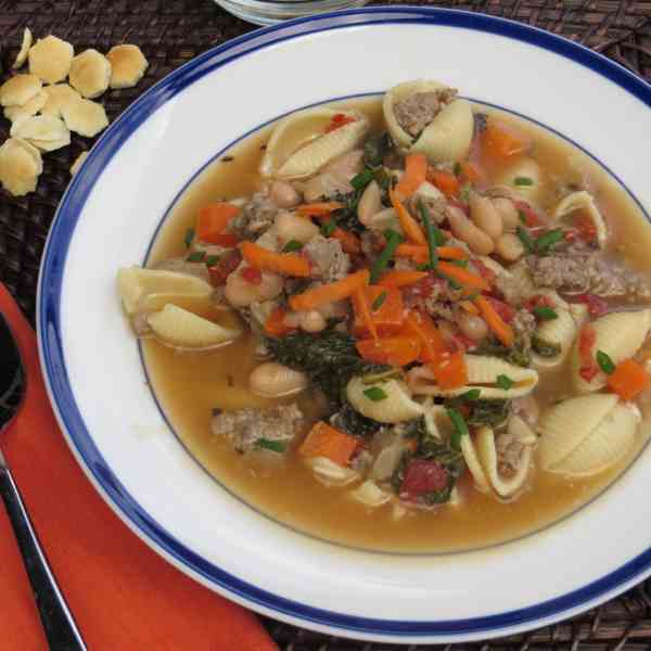 sausage soup with white beans and kale