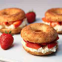 Strawberry Split Donuts