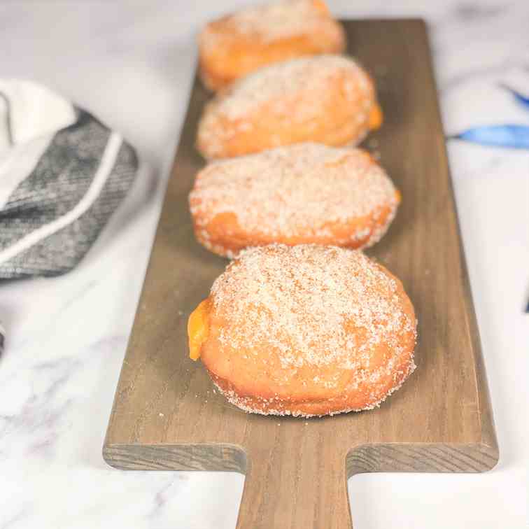 Cinnamon Donuts with Pumpkin Custard