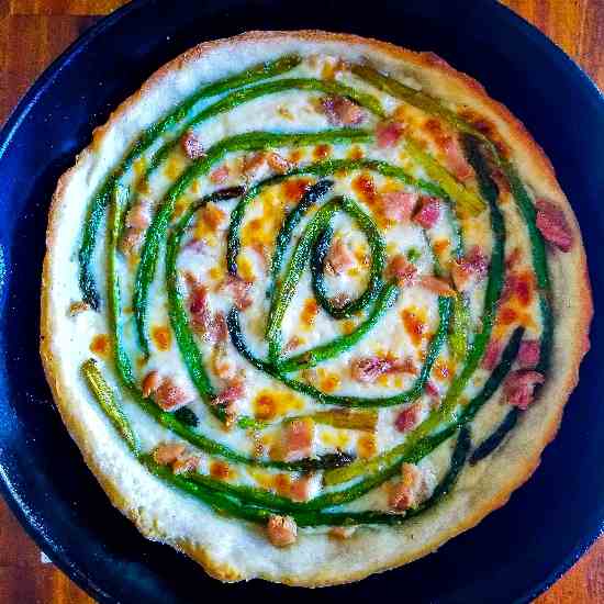 Parmesan Chicken and Asparagus Tart