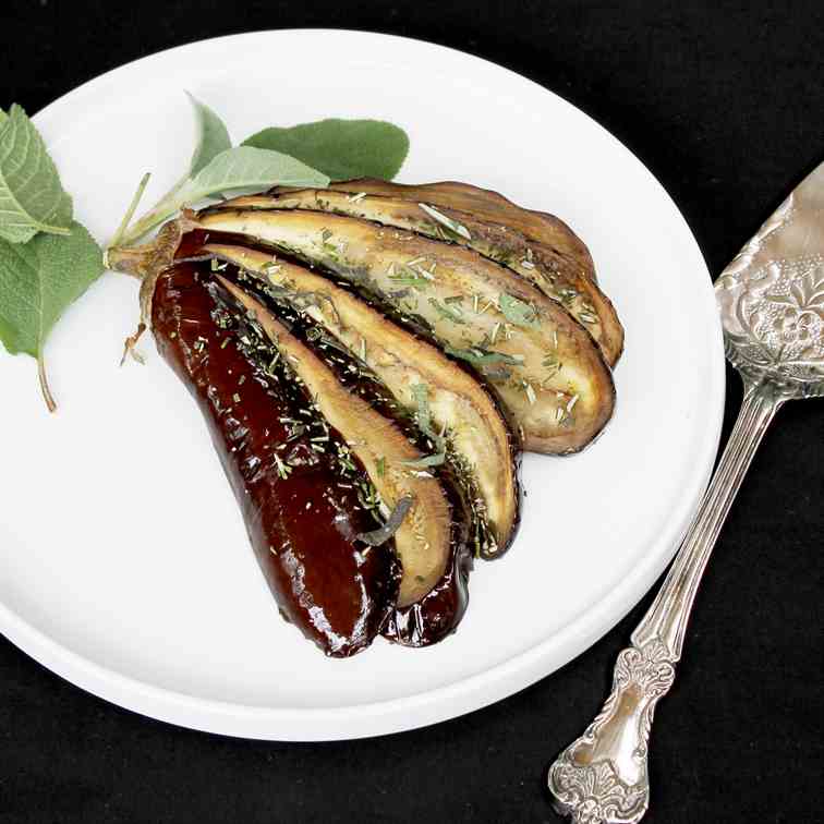 Roasted Eggplants with Herbs